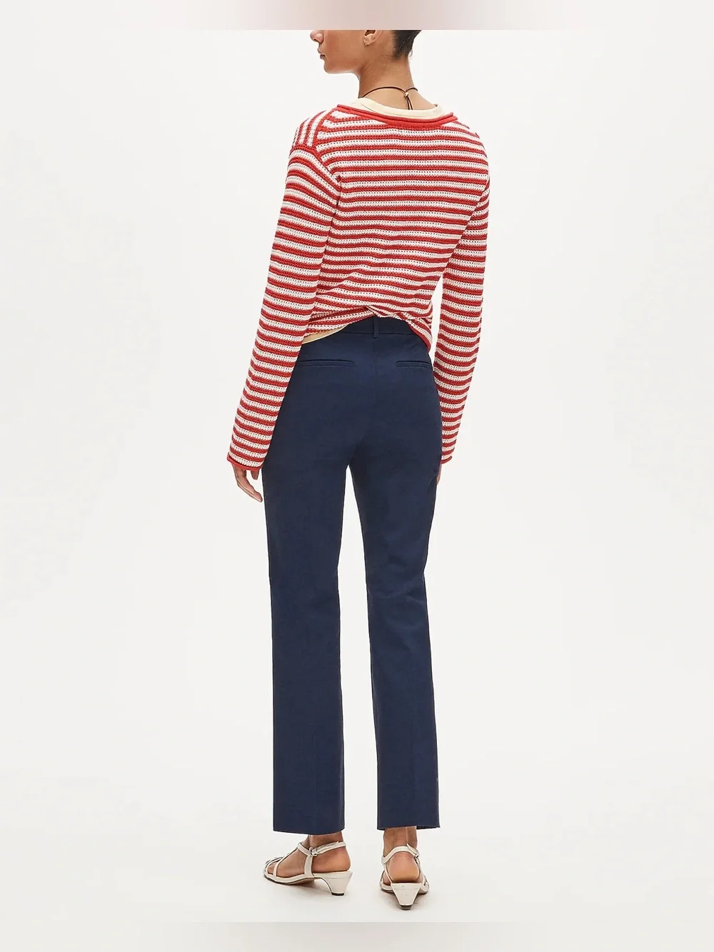 J.Crew Kaya pant in stretch linen blend in deep marina